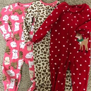 Carters footed sleeper girl 3T